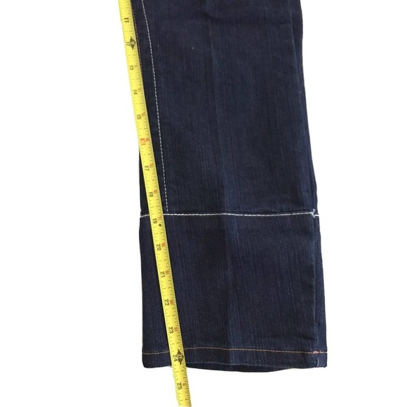 Marithe Francois Girbaud | Y2K Graphic Print Crop Womens Size 28 Blue Denim - Picture 9 of 13